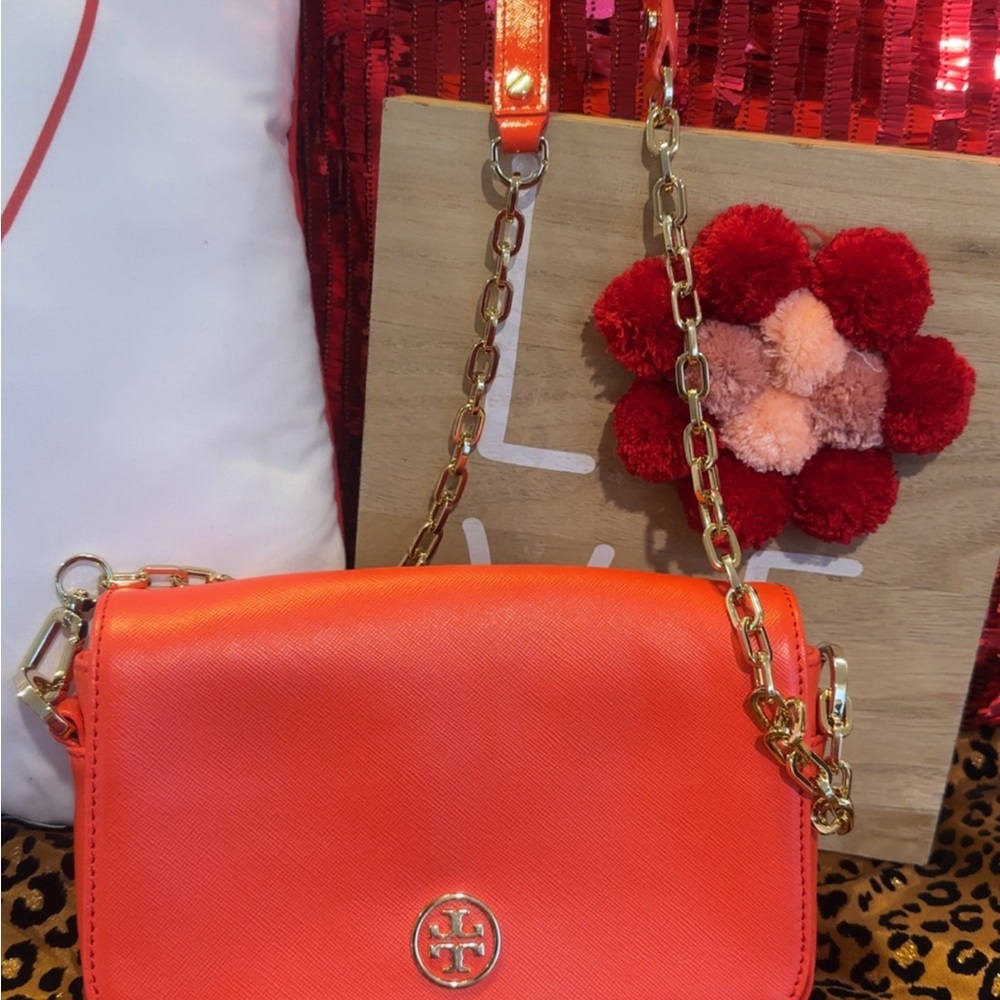 Tory Burch Vibrant Orange Crossbody Bag - Picture 2 of 14